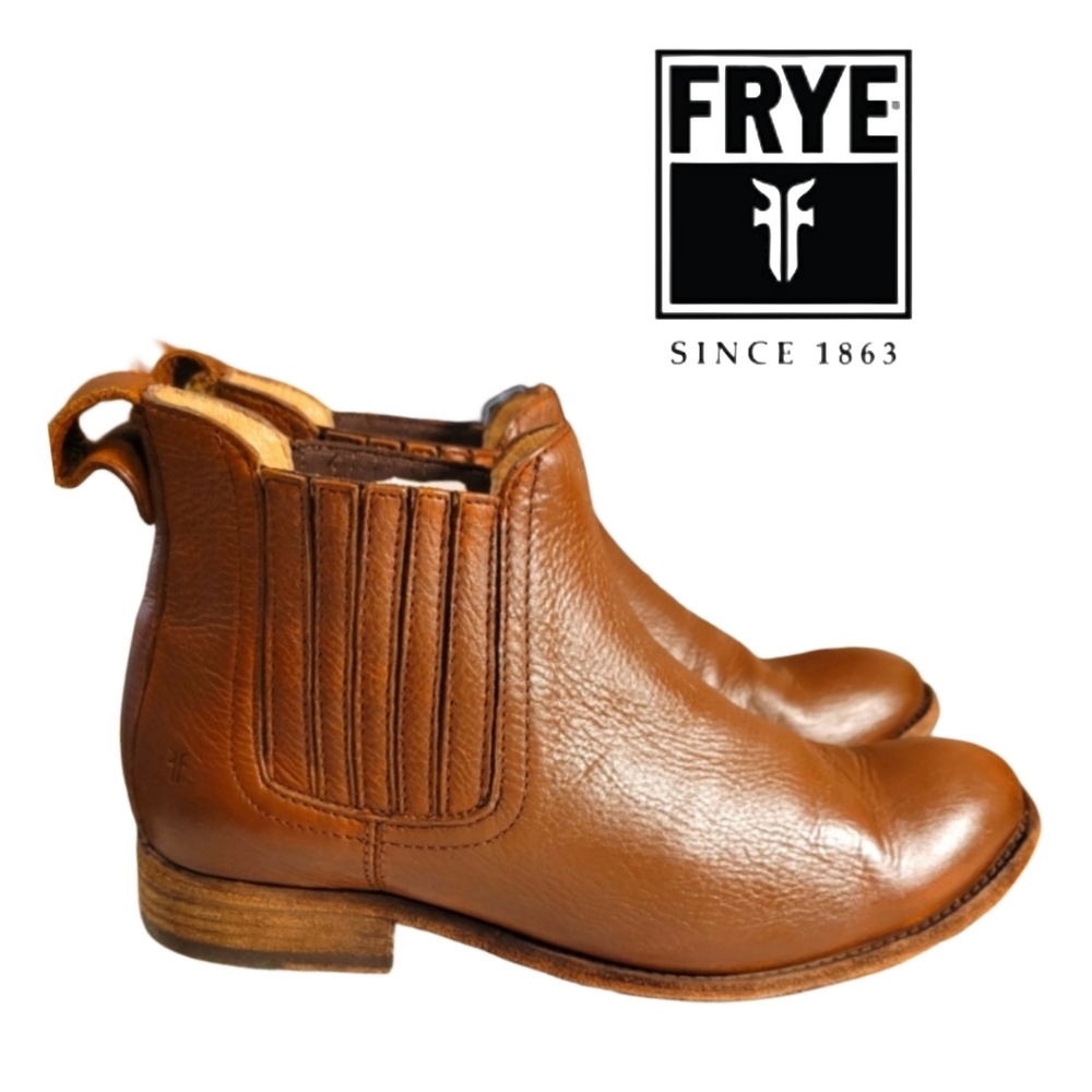FRYE brown leather Chelsea boots. 9.5 see description and pics. 👀 Great deal! - Picture 1 of 13